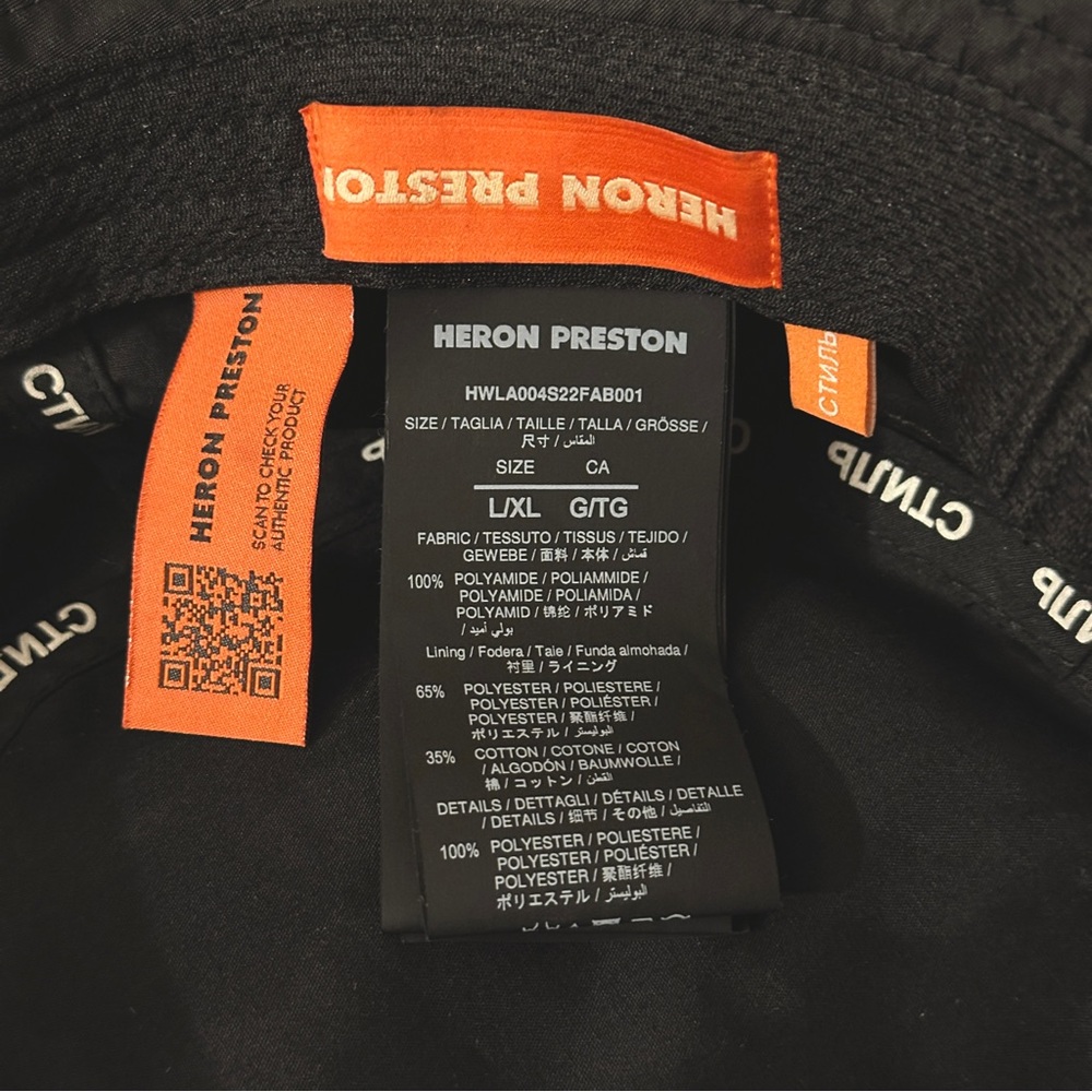 Heron Preston Black Bucket Hat - Picture 4 of 6